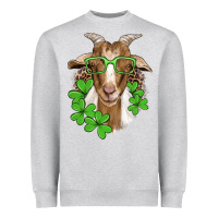 Heather Grey st patricks goat with glasses Heavyweight Sweatshirt - Artiststas