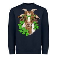 Navy st patricks goat with glasses Heavyweight Sweatshirt - Artiststas
