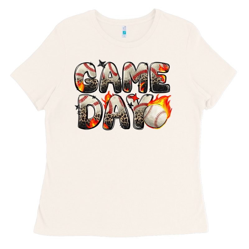 Game Day Baseball Leopard Ladies Tee by Zillion Design Studio | Teevron