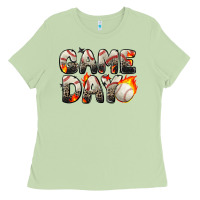 Matcha game day baseball leopard Ladies Tee - Zillion Design Studio