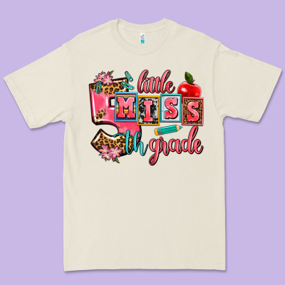 Little Miss 5 Th Grade Premium Tee Designed By Adodesignshop