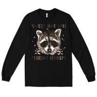 Black sweet but will throw hands Long Sleeve Tee - MaliasSmallBusiness