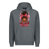 Rock one loved mama afro messy bun Premium Hoodie - texasbilliewilder