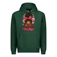 Sports Green one loved mama afro messy bun Premium Hoodie - texasbilliewilder