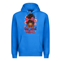 True Royal one loved mama afro messy bun Premium Hoodie - texasbilliewilder