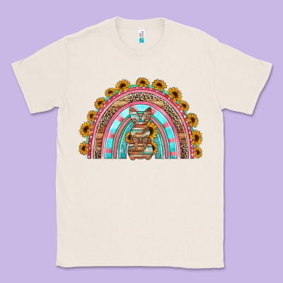 Western Easter Rainbow Classic Tee Designed By Jasminsmagicworld