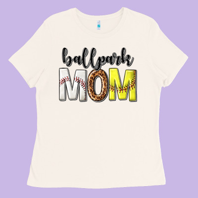 Ladies Tee ballpark mom