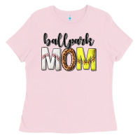 Bubblegum Pink ballpark mom Ladies Tee - texasbilliewilder