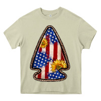 Mossy American flag sunflower arrowhead Heavy Core Tee - Zillion Design Studio