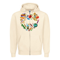 Sandshell teacher heart custom Zipper Hoodie - NancyCooperArtShop