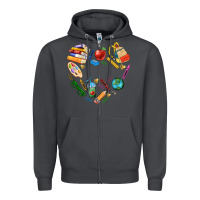 Smoke teacher heart custom Zipper Hoodie - NancyCooperArtShop