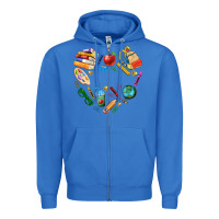 True Royal teacher heart custom Zipper Hoodie - NancyCooperArtShop