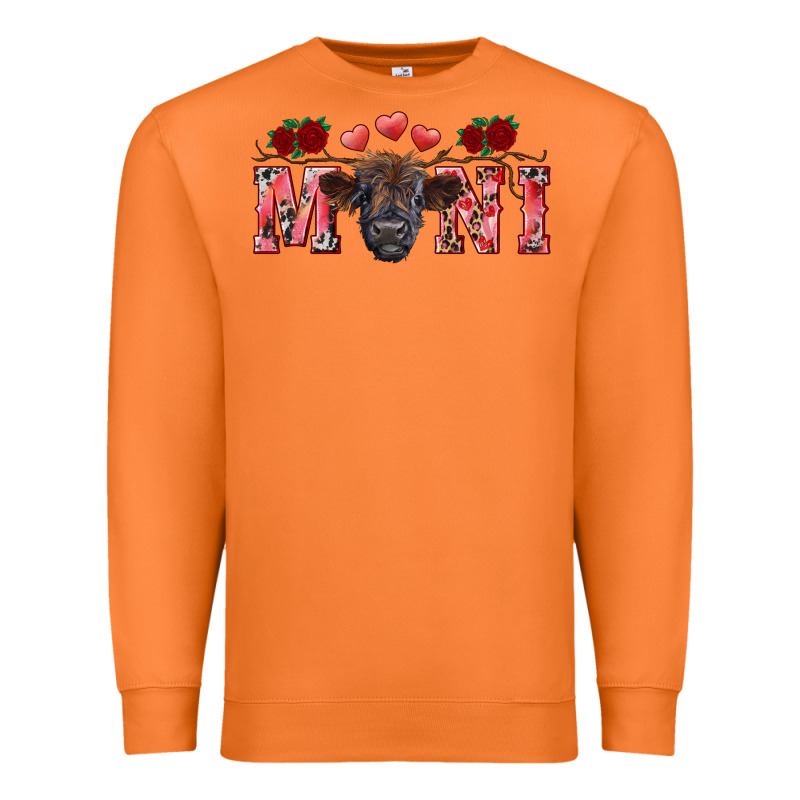 Valentine's Day Mini Black Highland Calf Premium Sweatshirt by RanaPortraitStore | Teevron