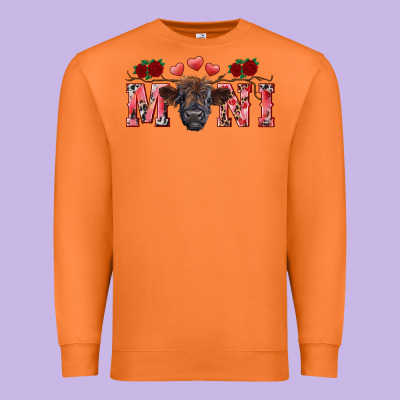 Valentine's Day Mini Black Highland Calf Premium Sweatshirt Designed By Ranaportraitstore