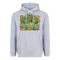 Heather Grey hello summer pineapple Heavyweight Hoodie - BarkalooDesign