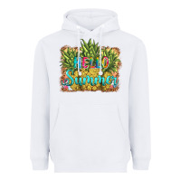 White hello summer pineapple Heavyweight Hoodie - BarkalooDesign