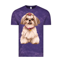 Cloud Purple shih tzu Vintage Tee - Artiststas