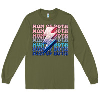 Army Green mom of both boy and girl Long Sleeve Tee - MaliasSmallBusiness