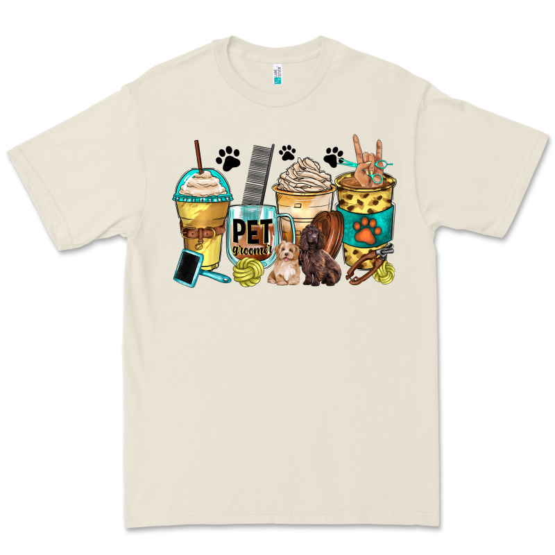 Pet Groomer Coffee Cups Premium Tee by Zillion Design Studio | Teevron