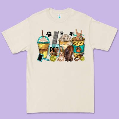 Pet Groomer Coffee Cups Premium Tee Designed By Zillion Design Studio
