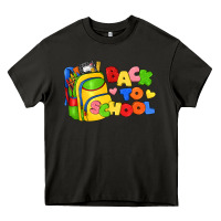 Asphalt back to school with school bag Heavy Core Tee - texasbilliewilder