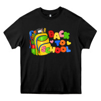 Black back to school with school bag Heavy Core Tee - texasbilliewilder