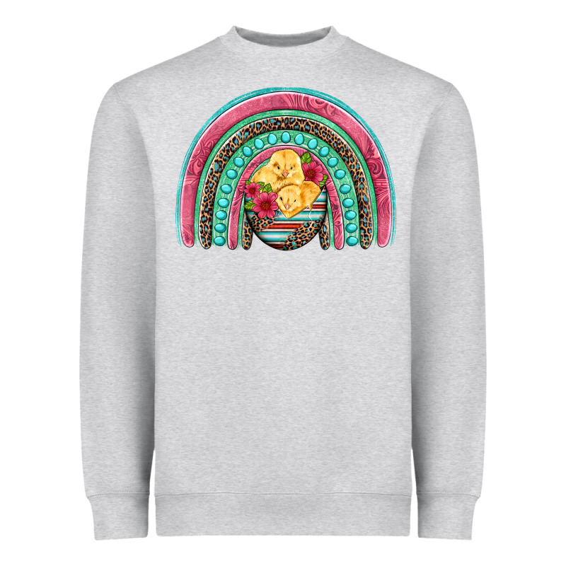 Hatched Egg Easter Chicks Rainbow Heavyweight Sweatshirt by Artiststas | Teevron