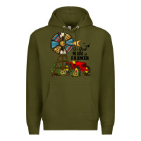 Army Green so god made a farmer Premium Hoodie - JahusDesignShop