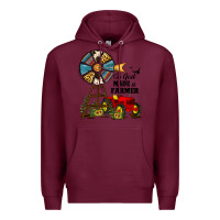 Burgundy so god made a farmer Premium Hoodie - JahusDesignShop