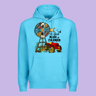 So God Made A Farmer Premium Hoodie Designed By Jahusdesignshop