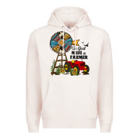 Pale Pink so god made a farmer Premium Hoodie - JahusDesignShop