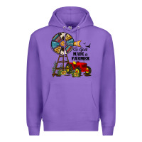 Purple so god made a farmer Premium Hoodie - JahusDesignShop
