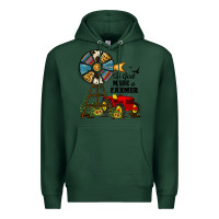 Sports Green so god made a farmer Premium Hoodie - JahusDesignShop