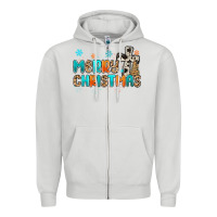 Dove Grey western merry christmas Zipper Hoodie - MaliasSmallBusiness