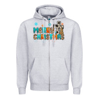 Heather Grey western merry christmas Zipper Hoodie - MaliasSmallBusiness