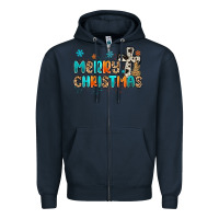 Navy western merry christmas Zipper Hoodie - MaliasSmallBusiness