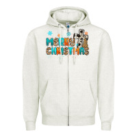 Oatmeal Heather western merry christmas Zipper Hoodie - MaliasSmallBusiness