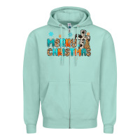 Seafoam western merry christmas Zipper Hoodie - MaliasSmallBusiness