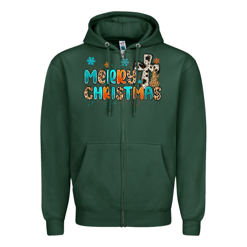 Western Merry Christmas Zipper Hoodie by MaliasSmallBusiness | Teevron