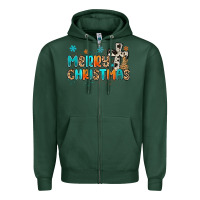 Sports Green western merry christmas Zipper Hoodie - MaliasSmallBusiness