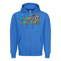 True Royal western merry christmas Zipper Hoodie - MaliasSmallBusiness