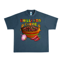 Midnight Navy chilli con carne  with chilli pepper Urban Heavy Tee - AdoDesignShop