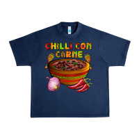 Navy chilli con carne  with chilli pepper Urban Heavy Tee - AdoDesignShop