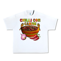 White chilli con carne  with chilli pepper Urban Heavy Tee - AdoDesignShop