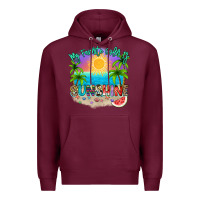 Burgundy My favorite color is sunshine Premium Hoodie - NancyCooperArtShop