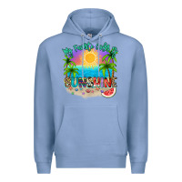 Colony Blue My favorite color is sunshine Premium Hoodie - NancyCooperArtShop
