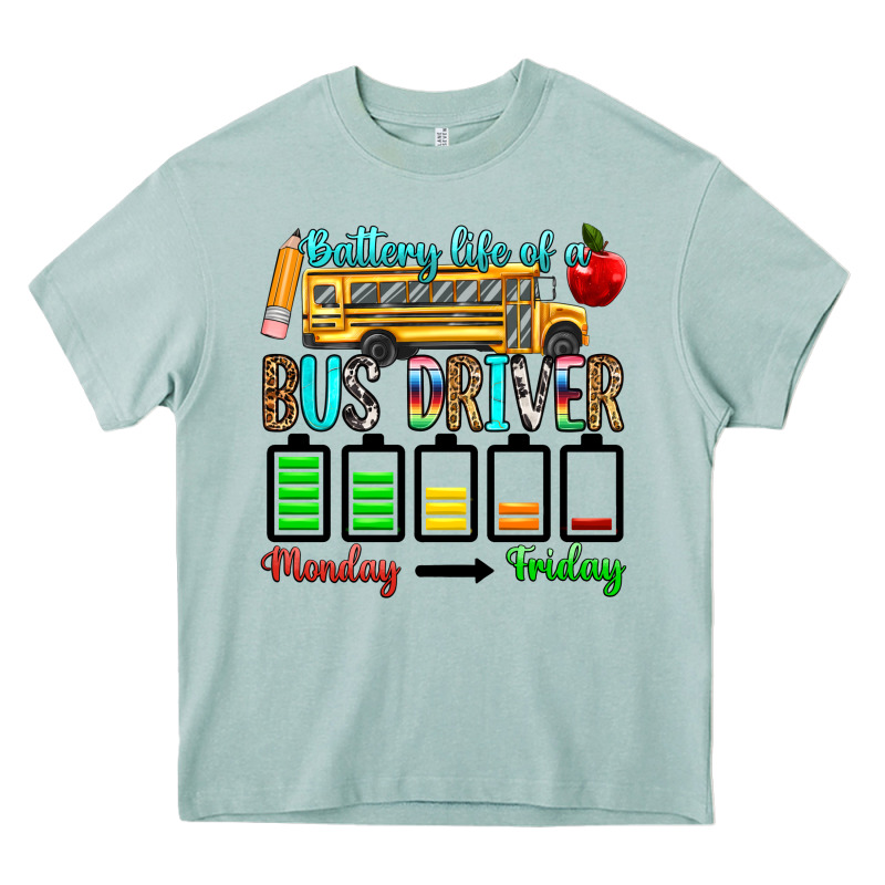 Battery Life Of A Bus Driver Heavy Core Tee by texasbilliewilder | Teevron