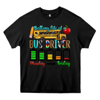Black battery life of a bus driver Heavy Core Tee - texasbilliewilder