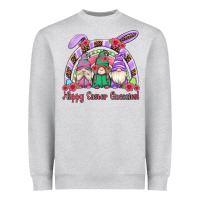 Heather Grey happy easter gnomies rainbow Heavyweight Sweatshirt - Artiststas