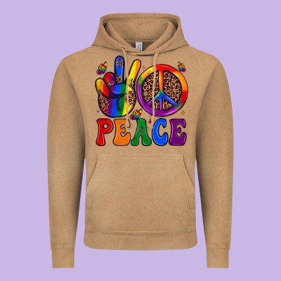 Peace Vintage Hoodie Designed By Jahusdesignshop